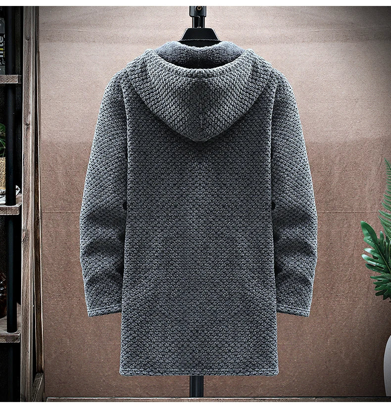 spring jacket hooded wool cashmere blend men