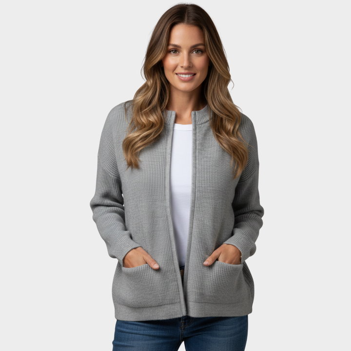Women’s Knit Open-Front Cardigan with Pockets