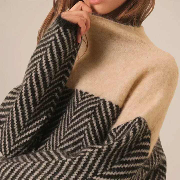 Women's Herringbone Knit Sweater
