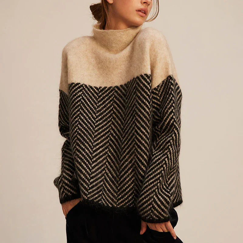 Women's Herringbone Knit Sweater