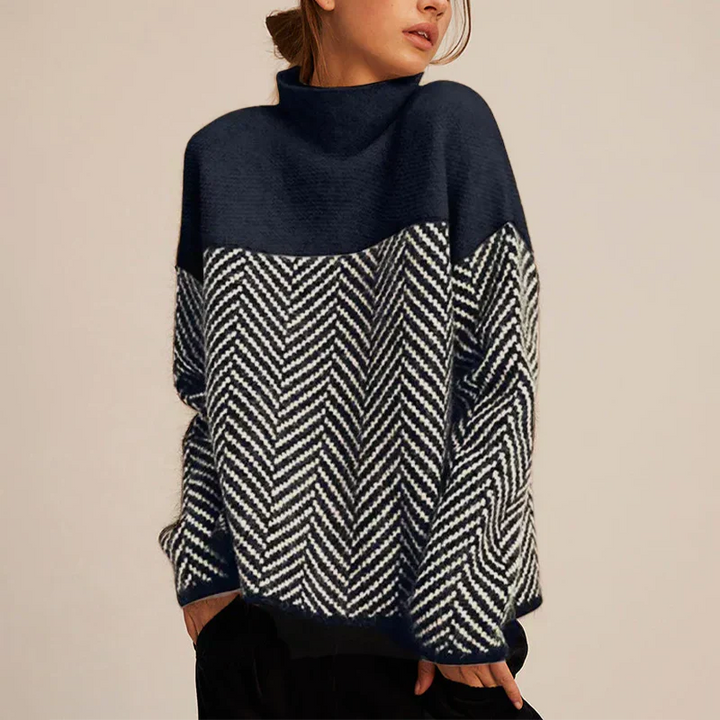 Women's Herringbone Knit Sweater