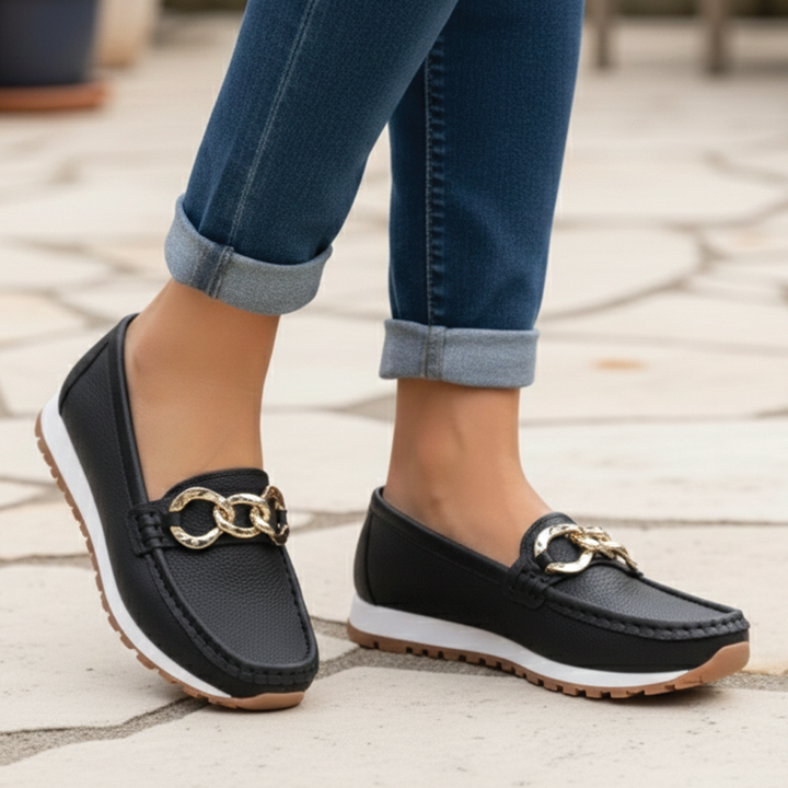 Women's Flat Buckle Loafers