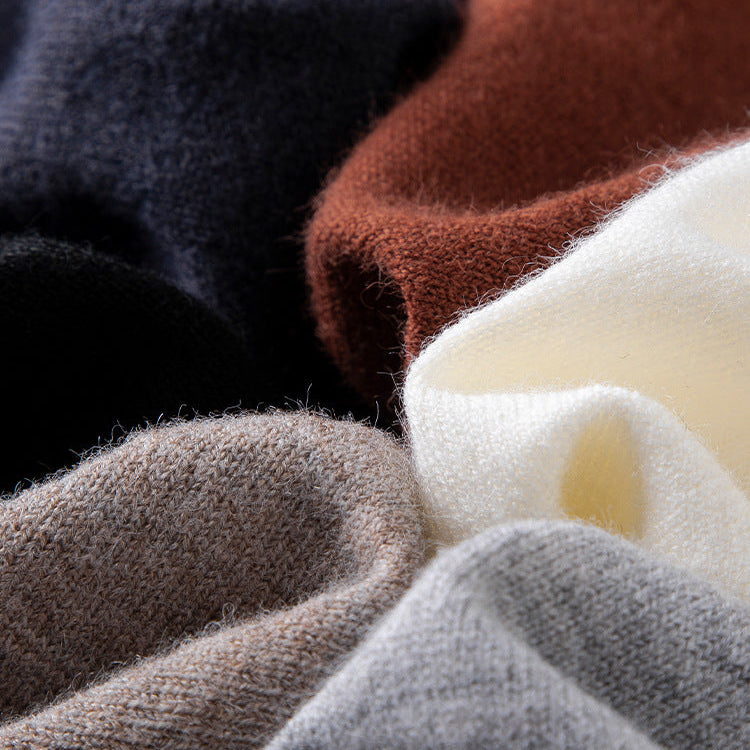 Men v neck sweater wool cashmere blend regular fit