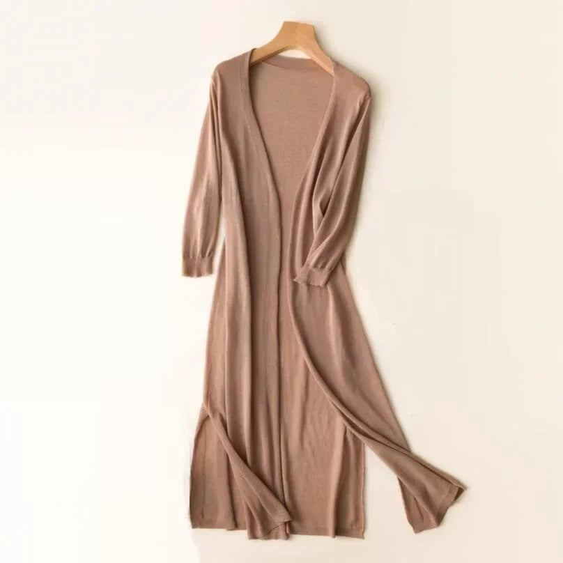 Women's Long Casual Relaxed Fit Cardigan