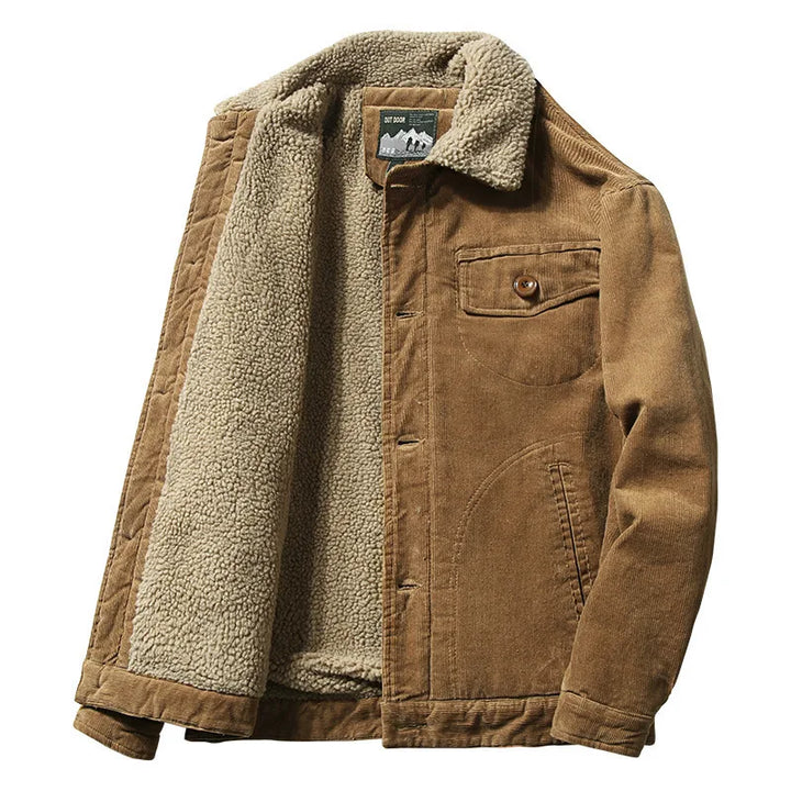 Men’s Sherpa Lined Jacket Heavyweight Cotton Outerwear