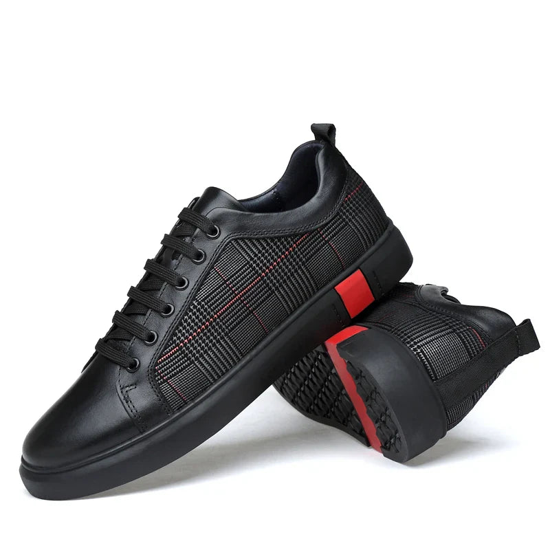 Men’s Leather Sneakers Low Top Lace Up