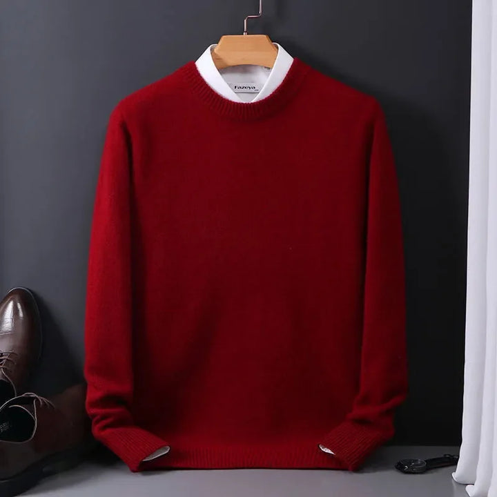 Men’s Cashmere Sweater Crew Neck Long Sleeve
