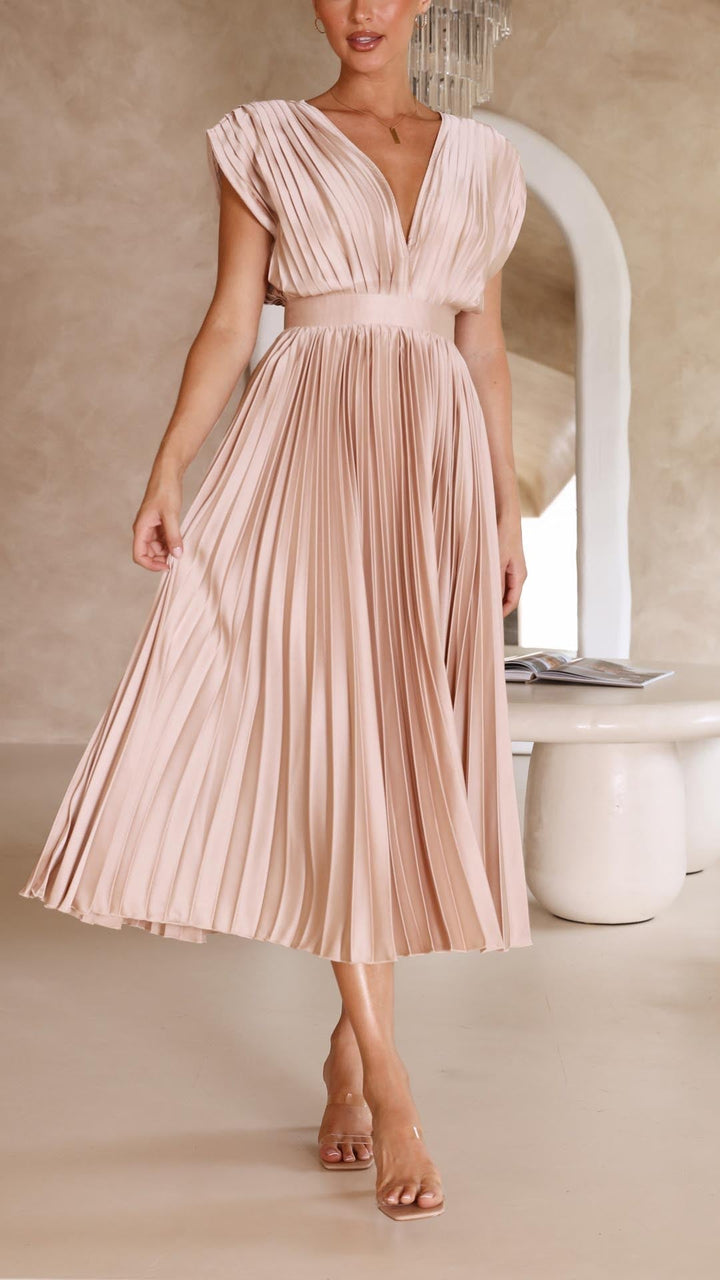 Women's Pleated Maxi Dress