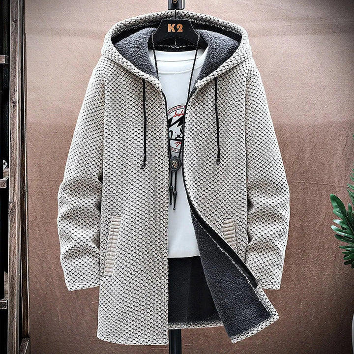 spring jacket hooded wool cashmere blend men