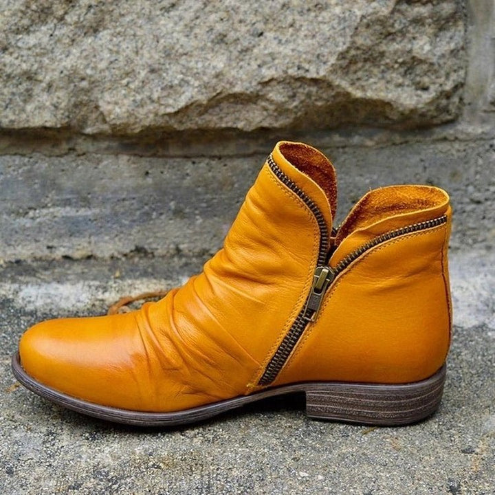 Women's Leather Ankle Boots for Autumn